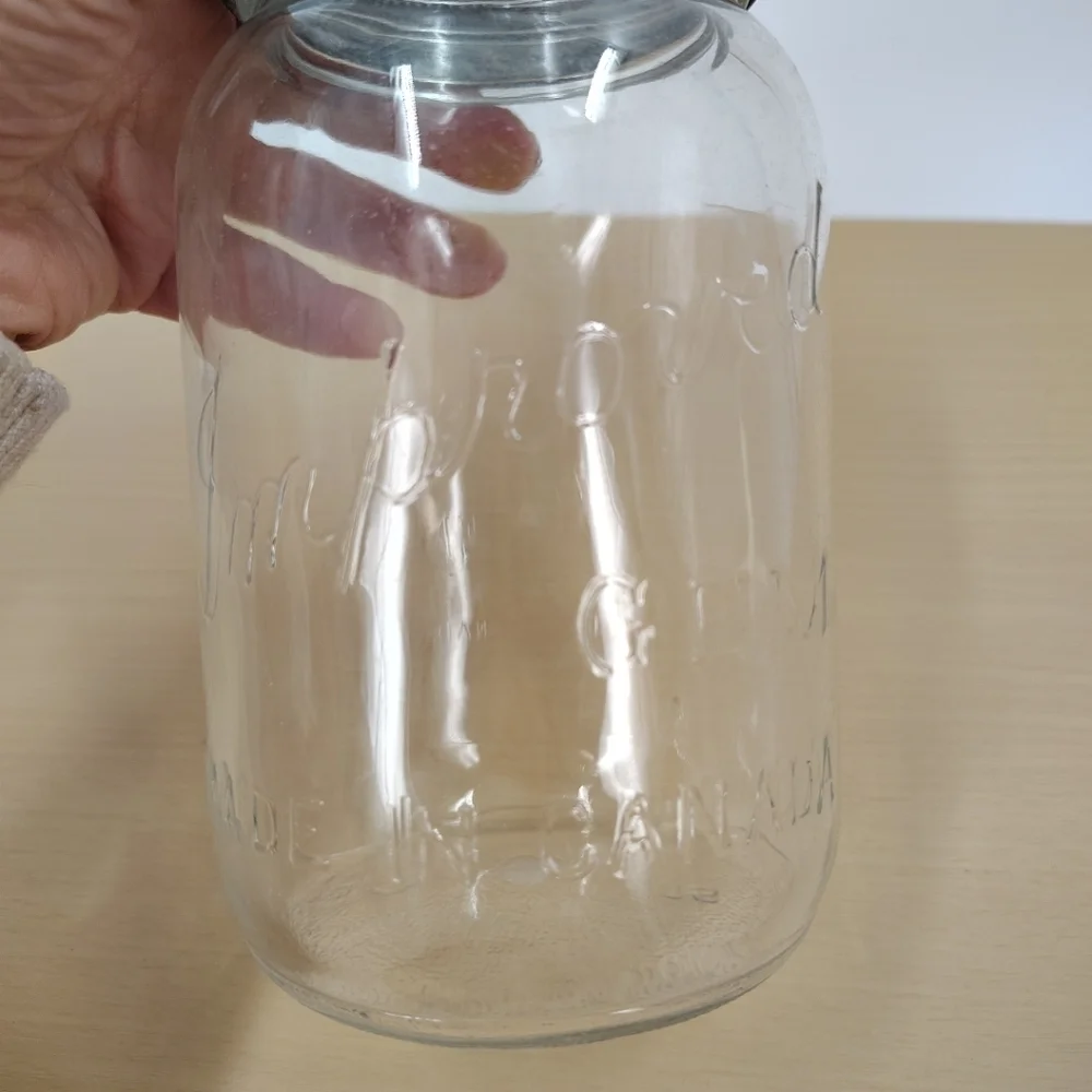 Canadian Mason Canning Jar Improved Gem Canada Zinc Lid glass seal Vintage